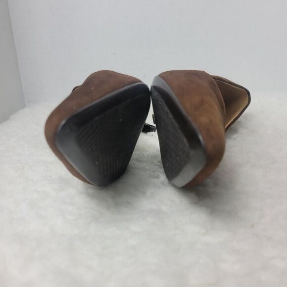 Salvatore Ferragamo Tanna Women's  Shoes Size 8 Brown Suede Kitten Heel - Picture 12 of 12